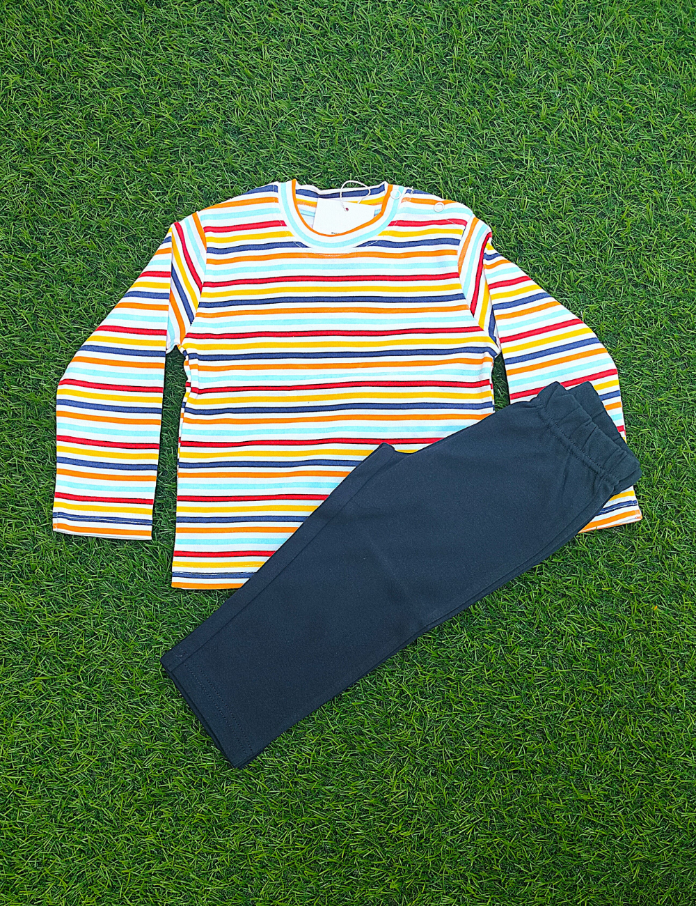 Stylish Multi-Colour Printed Full Hand T-Shirt & Pant Set🌈