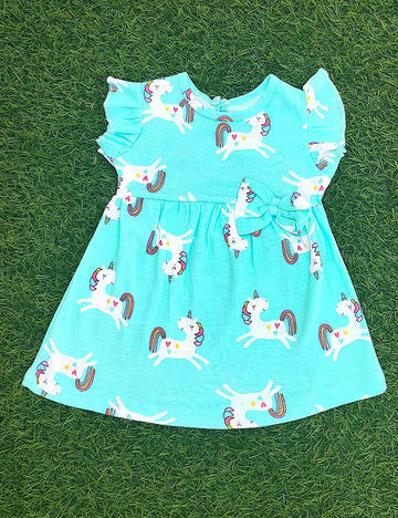 Cute & Adorable- Unicorn Printed Frock