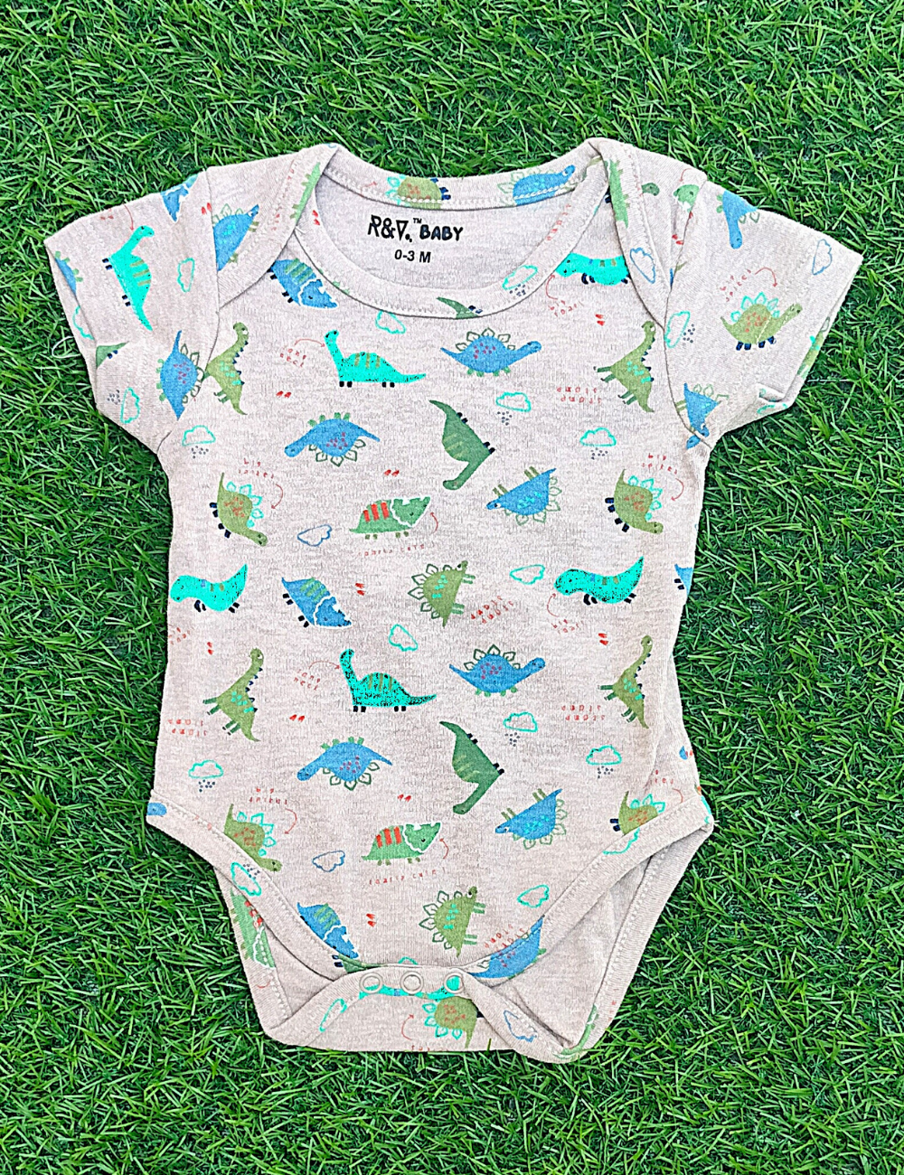 ROMPERS-SHORT SLEEVE-DINO